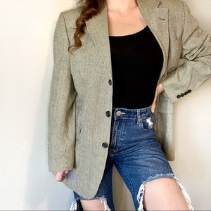 Retro Tommy Hilfiger houndstooth boyfriend blazer